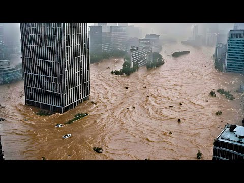 Sirens blaring across the city! Over 120,000 victims begging to be evacuated! Flooding in China