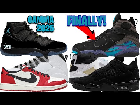 AIR JORDAN 11 GAMMA 2025, JORDAN 8 AQUA, JORDAN 1 LOW CHICAGO, JORDAN 4 BLACK CAT + MORE