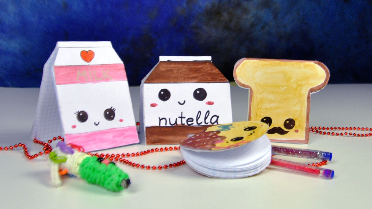 DIY Kawaii ВКУСНЫЕ БЛОКНОТИКИ ИЗ 1 ПРОСТОЙ ТЕТРАДКИ Школьные принадлежности на бюджете