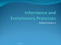 Understanding Inheritance and Evolution