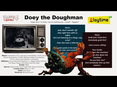 Doey the Doughman ORIGIN STORY Poppy Playtime Chapter 4 SOUNDBOARD Commercial VHS Doey the Doughman