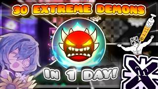 30 EXTREMES IN 1 DAY?! A NEW WORLD RECORD! | Geometry Dash News