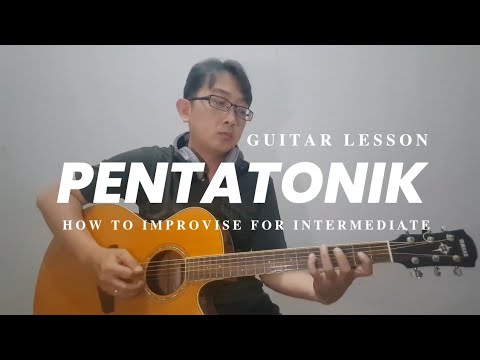 Guitar lesson, learn how improvise pentatonik melody