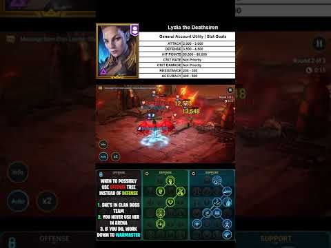 ✔️Lydia the Deathsiren QUICK GUIDE for Utility! | RAID Shadow Legends #shorts