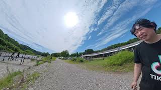 public ASMR 栃木県　黒羽観光やなで足音のASMR Footsteps ASMR at Kurobane Kanko Yana Tochigi, Japan” 