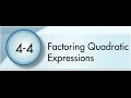 Factoring Quadratic Expressions Concepts