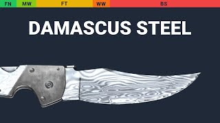 Falchion Knife Damascus Steel Wear Preview