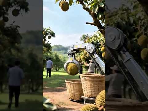 Look what an amazing machine has been made to break jackfruit #farm #fruit #farming #farmer #nature