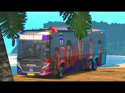 BANGALORE fooball  TEAM BUS DRIVING ETS 2 LOGITECH G29 STEERING WHEEL GAMEPLAY TAMIL LIVE