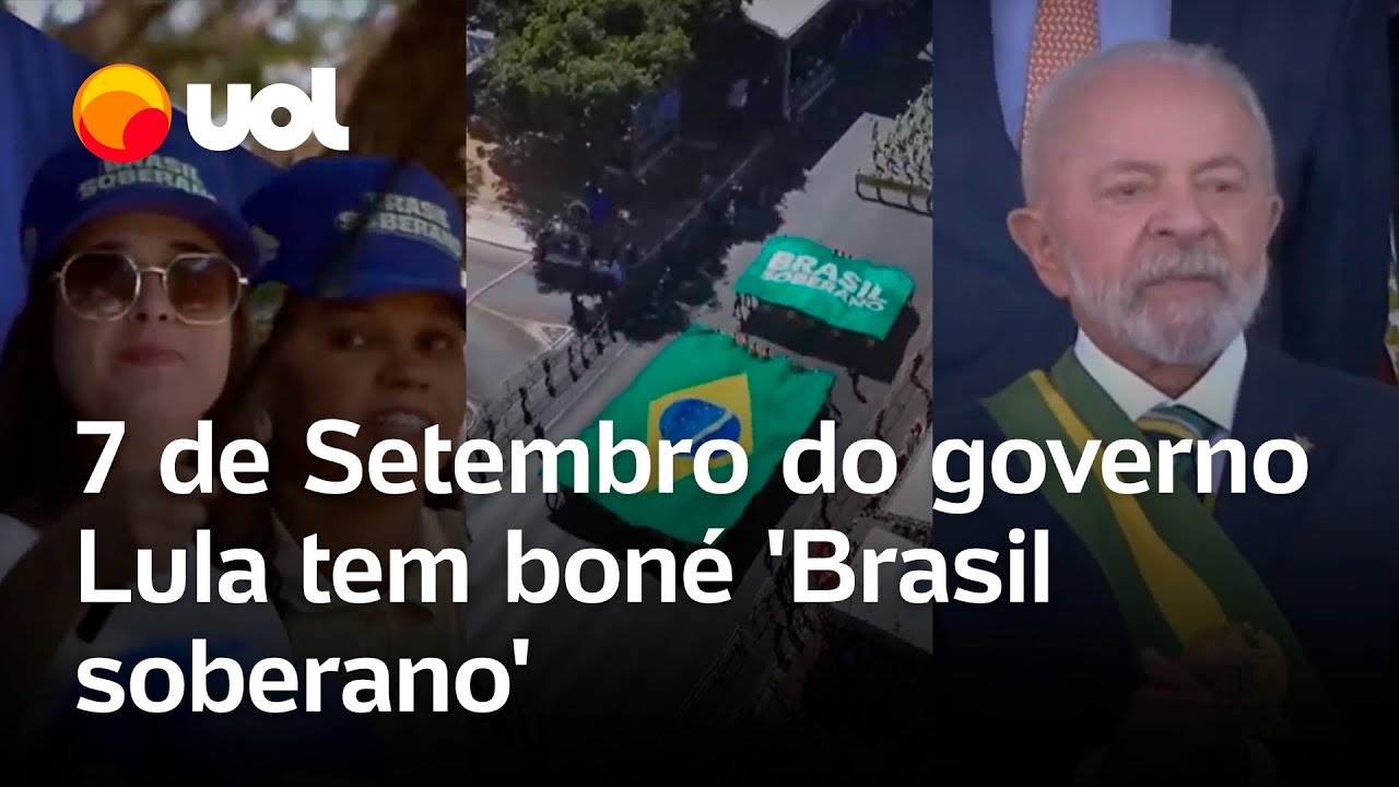 7 de Setembro do governo Lula tem boné ‘Brasil Soberano’ e ausência de ministros do STF; confira