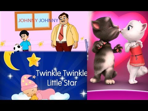 Nursery Kids Rhymes Song Collection  | Nursery kids Poem with Talking Tom | Johny Johny |
