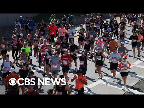 YouTube video thumbnail: Spike in Marathon Runners Giving Boost to Local Economies and Charities