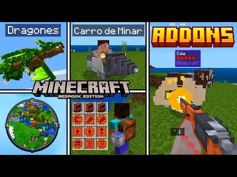 PACK DE MODS ESENCIALES para MINECRAFT PE 1.21 BEDROCK - MODPACK MiniMap, gefes y mas MCPE 1.21