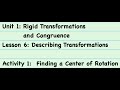 Finding the Center of Rotation