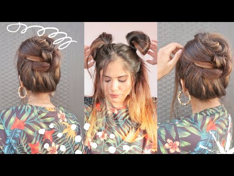 High bun hairstyle for medium to long hair / Trying out Instagram Viral Bun Hairstyle/pass or fail?