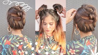 High bun hairstyle for medium to long hair / Trying out Instagram Viral Bun Hairstyle/pass or fail?