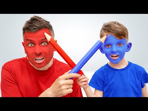 Alex et les crayons magiques et les roues orange