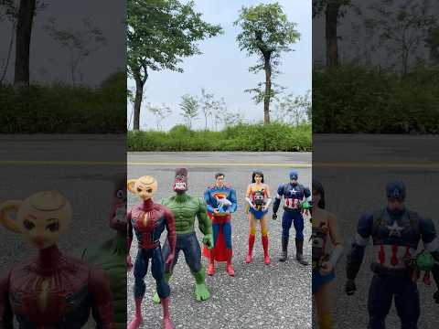 Team Brainrot & Team Superhero #marvel #funny #memes