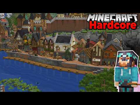 Transforming my Minecraft City Harbor in Hardcore 1.21 Survival