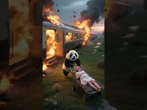 The panda saved the pregnant woman. It's really amazing! #cute #funny #rescueefforts #panda