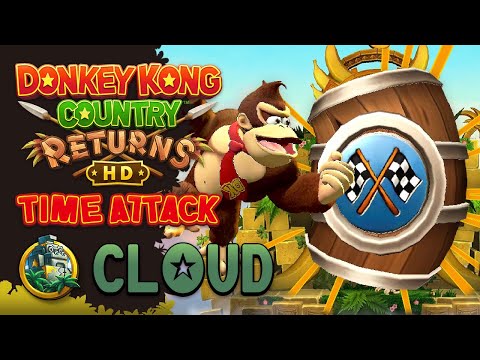 Donkey Kong Country Returns HD - Time Attack: Cloud (Shiny Gold Medals)