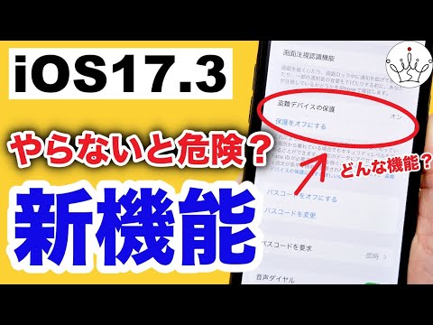 iOS17.3の新機能！盗難デバイスの保護とは？初心者でも分かる使い方