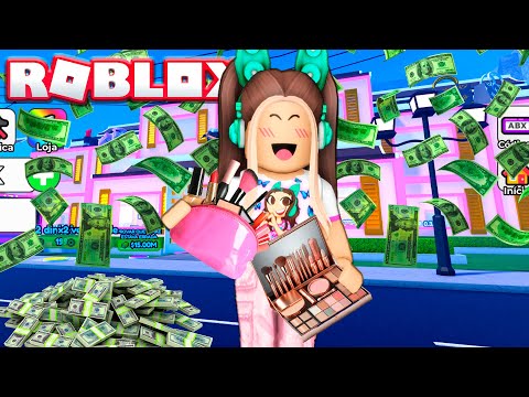 CRIEI UMA MARCA DE MAQUIAGENS E GANHEI MUITO DINHEIRO - Roblox
