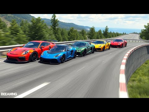 Cars vs Upside Down Speed Ramp Challenge