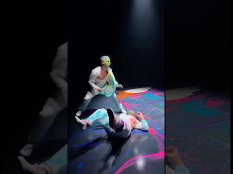 🎨 Beautiful Dance in White Suits & Color Explosion 💃🕺#dance#beautiful#matrix#colors