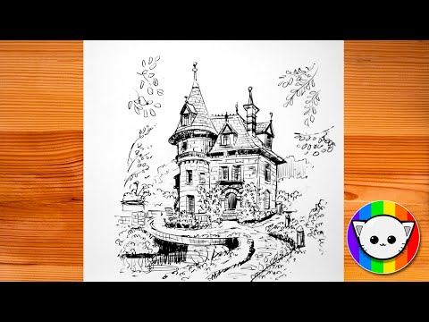 How to draw a fantasy house | iPad drawing tutorial