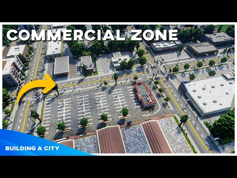 Commercial Zone (+ Suburbs) - Building A City #142 [Minecraft Timelapse]