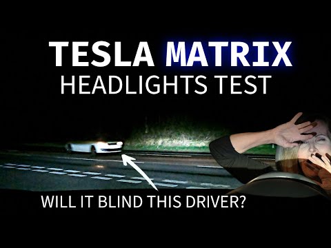 Tesla’s new MATRIX Headlights on 2024 Model 3 Highland HW4 first test review.