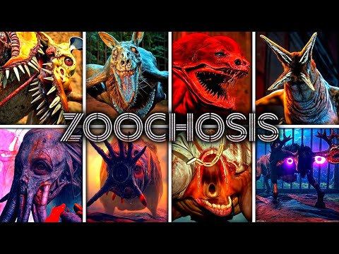 Zoochosis - ALL Monster Animals & Bosses Jumpscares (4K 60FPS Showcase)