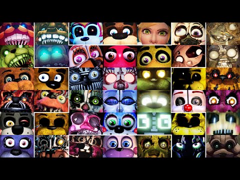 FNAF All Jumpscares 2014-2024 in 12 Minutes! Five Nights at Freddy's full series