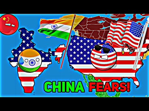 What If INDIA Became USA's 51st State?! 🥶 China's Heartbroken Reaction! #Countryballs