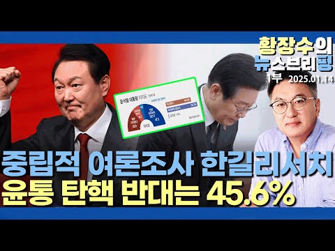 1부:이제는 이겼다 중립 조사 윤통 44.6% 국힘◀민주 탄핵후 설치다, 국민 분노 초래유혈사태 기대?(2025.01.14)