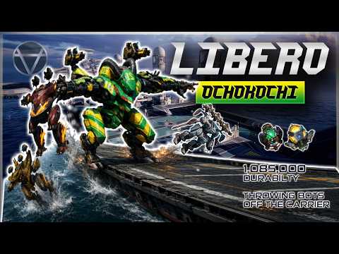 1,085,000 HP Libero OCHOKOCHI Throws 3 Bots into the Sea – NEW Skin | War Robots