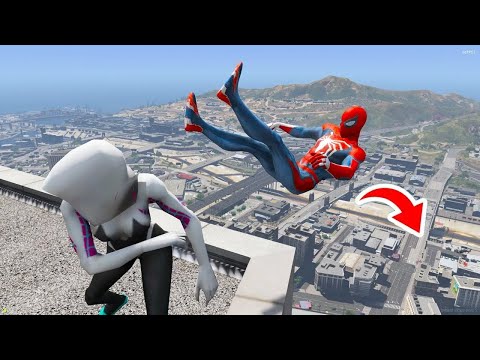 FAMILIA DO HOMEM ARANHA DERRUBOU ELE DO PREDIO no GTA 5 !!!