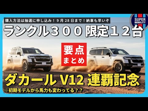 ランクル70抽選の中ランクル300の特別仕様車 限定12台 発表!まさか!?このタイミングで!!【ラリーレイド】トヨタ車体