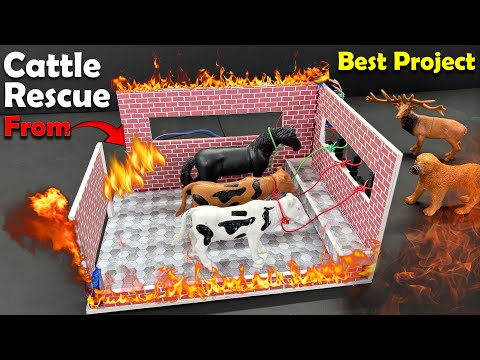 Save Cow from Fire - Inspire Award Project | Best Science Project over Youtube | Harish Projects