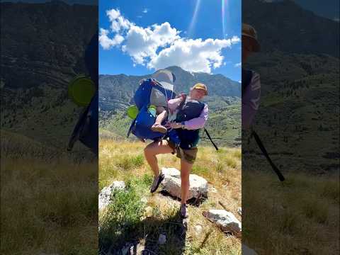 Can I carry 2 kids on a hike? #momlife #hikingadventures #momsoftiktok #outdoorfamily #travelfamily