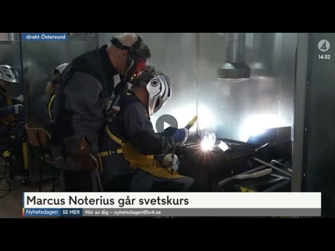 TV4 och Marcus Noterius på svetskurs hos Medborgarskolan i Östersund - del 2