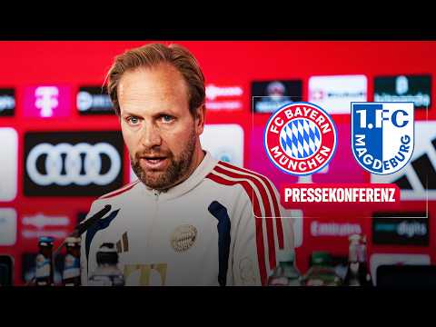 Pressekonferenz vor <strong>FC</strong> Bayern - 1. <strong>FC</strong> Magdeburg | DFB-Pokal 2. Runde
