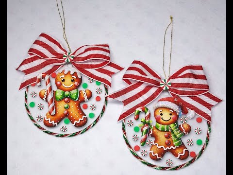 Adorable Acrylic Gingerbread Man Ornaments! So Easy!