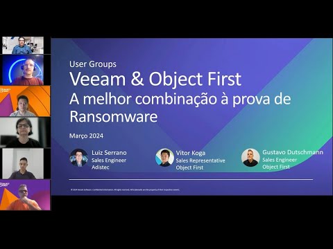 VUG Brazil: Veeam & Object First, a melhor combinação à prova de ransomware