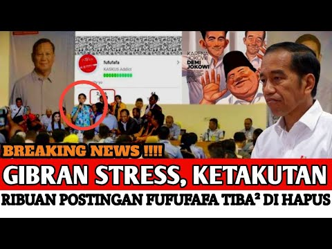 GIBRAN PANIK KETAKUTAN !! RIBUAN POSTINGAN AKUN KAKSUS FUFUFAFA DIHAPUS MENDADAK