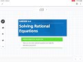 Solving Rational Equations Effectively