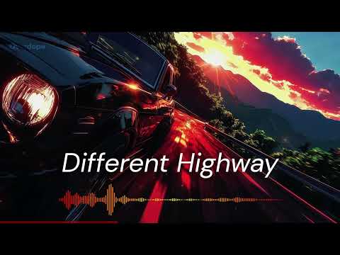 A figure overlooking a city highway at dusk, the visual for Different Highway by Overdope Records.