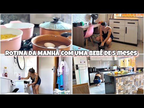 TUDO QUE EU FAÇO ENQUANTO MINHA BEBÊ DORME | ROTINA DA MANHÃ | MÃE DE CINCO