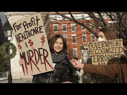 "Free Luigi" protest for Healthcare Reform at NYC's Washington Square Park